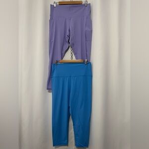 Member’s Mark Women’s Purple & Blue Leggings Set of 2 Size: XXL